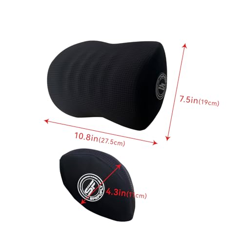 Super Useful Car Headrest Pillow, Car Pillow for Driving with Adjustable Strap, 100% Memory Foam Neck Pillow, Ergonomic Design - Car Neck Pillow(Black, 2 Pack) - color: Pack of 2/Black 3d Mesh
