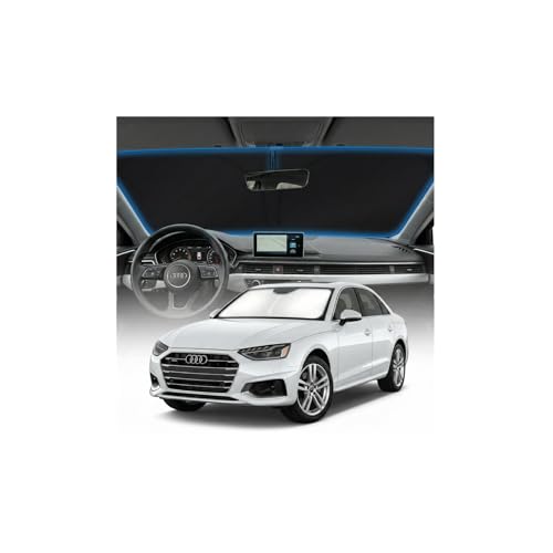 for Audi A4 Sun Shade Windshield Cover - Custom Fit A4 Accessories 2018-2025 2026 Sunshade Foldable UV Protection & Heat Shield Sun Visor Accessories - size: For Audi A4 2018-2026