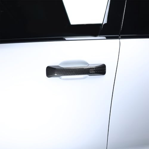 Compatible with Hyundai Palisade 2026 Accessories Button Style Exterior Door Handles Covers (Carbon Fiber Pattern) - color: Carbon Fiber Pattern