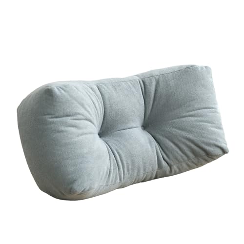 Back Pillow for Chair, Lumbar Support Pillow for Office Chair Lower Back Pain Relief Soft Cushion Car Bed Couch Sitting High Elasticity (Blue, 35cm*16cm*20cm) - color: Blue