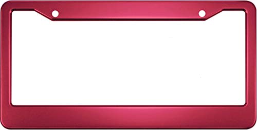 Special Edition Anodized Aluminum CAR License Plate Frame - Dark Pink - color: Dark Pink