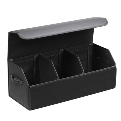 AUTOARK Leather Car Trunk Organizer,Durable Collapsible Adjustable Compartments Cargo Storage,Extra Large Capacity,AK-151 - size: L 29.5" x W 12.2" x H 11.5"