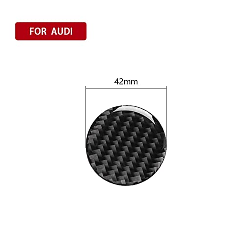 Carbon Fiber Car Interior Central Control Multimedia knob Cover Trim for Audi A3 A4 2014-2019