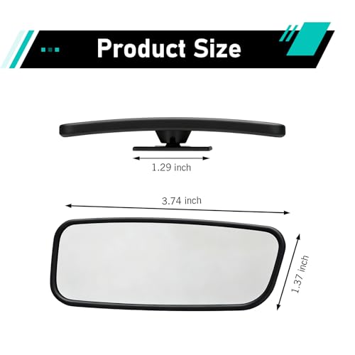 2 PCS Car Blind Spot Mirrors, Anti-glare Adjustable High-definition Mirrors, Rectangular Wide Angle Rear View Auxiliary Glass, Self-adhesive Accessory for Most Vehicles (Black)