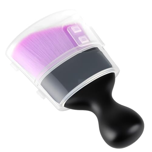 Car Detailing Brush, Soft Bristle Cleaning Brush, Scratch-Free Auto Duster Tool for Dashboard, Air Vents, Leather & Interior Cleaning (Black&Purple&Rose with Cap) - color: Black&Purple&Rose with Cap