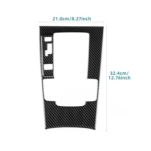 AIRSPEED Carbon Fiber for Mazda 3 Axela 2019-2025 Center Console Gear Shift Panel Cover Interior Trim Accessory, Automatic Transmission, Black - color: Automatic Transmission Gear Shift Panel