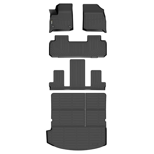 Wailtnb- for Buick Enclave 2018-2024 Floor Mat Cargo Mat All Weather Automotive Floor Liner Car Mat Custom Fit for Enclave Accessories Black - style: 1|For Enclave|2018-2024|Backrest set