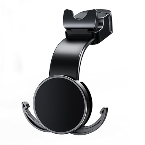 1 Pack Headrest Hook for Car Seat Back with Magnetic Phone Holder, Multifunctional Car Seat Hooks for Purses and Bags Handbag Grocery Bag, Purse Hanger Car Organizers and Storage Accessories - style: Magnetic