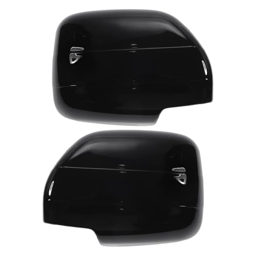 X AUTOHAUX Pair Car Rear View Driver Passenger Side Mirror Cover Cap Overlay Gloss Black for Lexus LX470 1998-2007 for Toyota Land Cruiser Mirror Guard Covers Exterior Decoration Trims