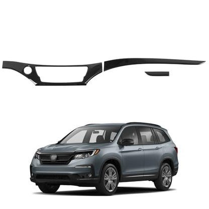 Dashboard Panel Cover Trim for Honda Pilot 2016-2022/ Passport 2019-2025/ Ridgeline 2016-2020 Accessories, Center Console Panel Strip Trim, Center Console Upper Center Pillar Trim, ABS (Glossy Black) - color: Glossy Black