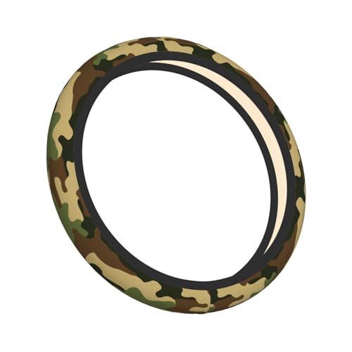 Military Army Green Camo Elastic Steering Wheel Cover Universal 15 Inch - color: 18