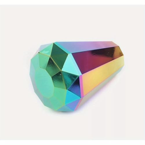 JDM Diamond Brunt Manual Gear Shift Knob | Multi-Color Acrylic with Metallic Finish | Fit for American Cars | Durable & Stylish Car Interior Accessory, Cute Car Gear Shifter Cover