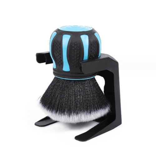 Ziciner Ultra Soft Detailing Brushes, Car XL Synthetic Brush Comes with Storage Rack, Auto Interior Dusting Brush Cleaning Tool Covers Large Area Inside or Outside Vehicles (Lake Blue) - color: Lake Blue