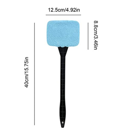 Inside Window Cleaning Tool Windshield Cleaner Car Inside Window Glass Cleaning Tool with Handle 2PCS Blue