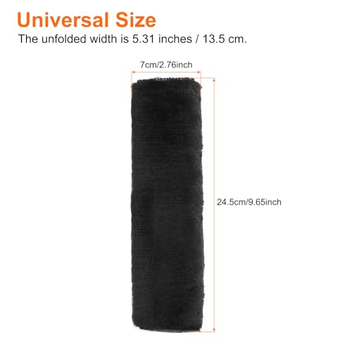 HARFINGTON 2pcs Car Seat Belt Pad Soft Fiber Seatbelt Shoulder Strap Covers Comfortable Driving Cushion Universal Car Accessories for Car, Black - color: Black