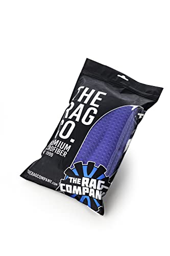 The Rag Company Dry Me A River, Professional Korean 70/30 Blend Microfiber Waffle-Weave Drying & Detailing Towels, Soft Suede Edges, 390 GSM, 20x40 Inches, Royal Blue, 2-Pack - color: Royal Blue, size: 20in X 40in