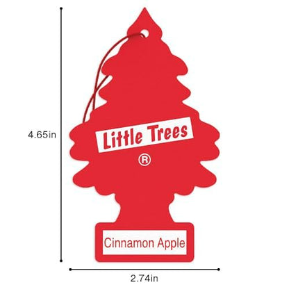 LITTLE TREES Car Air Freshener | Hanging Tree Provides Long Lasting Scent for Auto and Home | 24 Air Fresheners |Cinnamon Apple - color: Cinnamon Apple