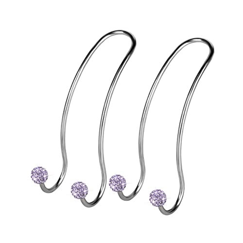 SAVORI Auto Hooks Bling Car Hangers Organizer Seat Headrest Hooks Strong and Durable Backseat Hanger Storage Universal for SUV Truck Vehicle 2 Pack (Light Purple) - color: Light Purple