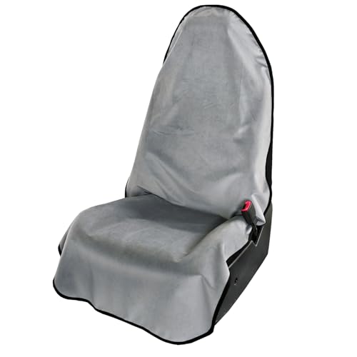 Leader Accessories Grey Car Seat Cover Front Seats Protector for Gym Workout,Running,Swimming,Beach and Hiking,Waterproof Velvet Bucket Seat Cover for Car Trucks SUV Jeep - color: Velvet Grey