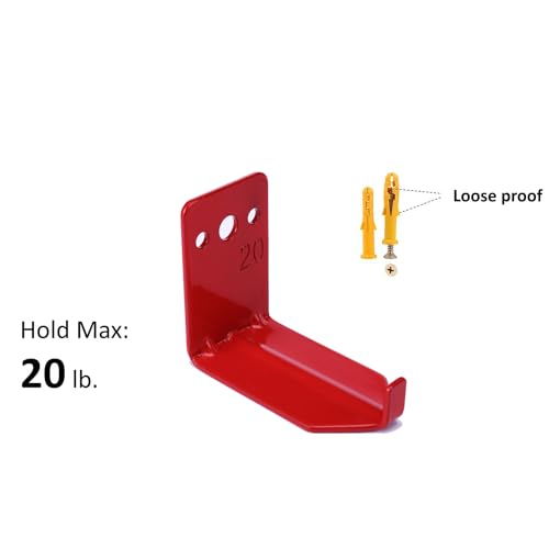Fire Extinguisher Mount Wall Hook Bracket for Holding up to 20 lbs Extinguishers, Suited for Large and Small Dry Chemical and Water Extinguishers - size: 8 Brackets