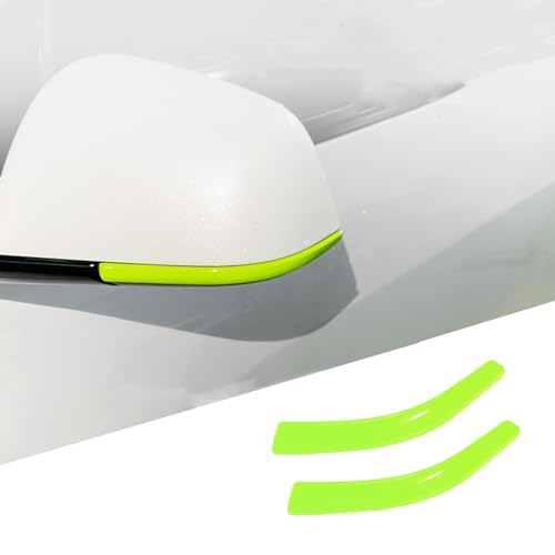 Side Mirror Trim Strip for Tesla Model 3, fit for Tesla 3 Exterior Accessories (Green, Model 3) - color: Green, size: Model 3