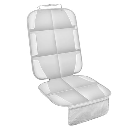 Meolsaek Car Seat Protector for Child Car Seat, Durable 600D Fabric Waterproof Car Seat Cover with Thick Pad Non-Slip Backing，No Imprints (Light Gray-1 pc) - color: Light gray-1 pc