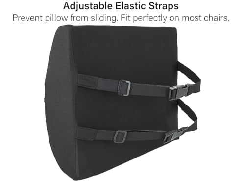 Vaunn Medical Seat Cushion, Lumbar Back Support Pillow for Office Chair with Removable Firm Insert - size: with Gel Pad