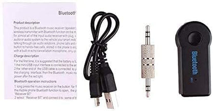 Bluetooth Receiver 5.0 Wireless Audio Receiver, 3.5mm Jack AUX car Audio/Wired Headset/Home Stereo System Compatible, can be Connected to Smartphone/Tablet Bluetooth, Hands-Free Compatible Microphone
