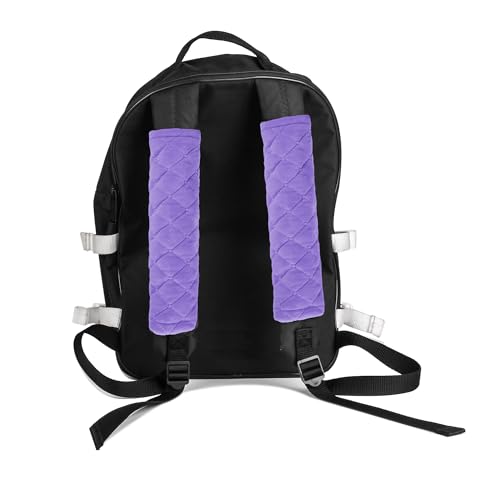 Amooca Soft Automotive Seat Belt Cover Seatbelt Shoulder Pad Neck Protector Cushions Universal Fit SUV Trucks Backpack 2 PCS Violet 10.2in - color: Purple, size: 10.2in-2pc