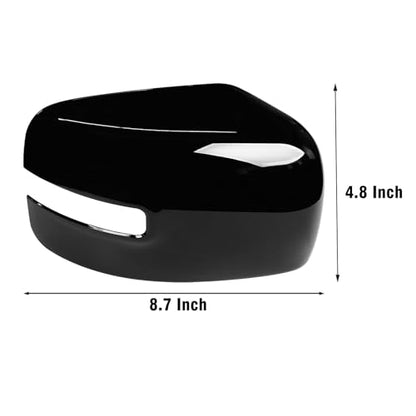 Moonlinks Compatible with Jeep Renegade Right Passenger Side Mirror Cover Replacement 2015 2016 2017 2018 2019,Glossy Black Right Side Clip-on Mirror Cap With Turn Signal Light Replaces for CH1327103 - color: Right Black
