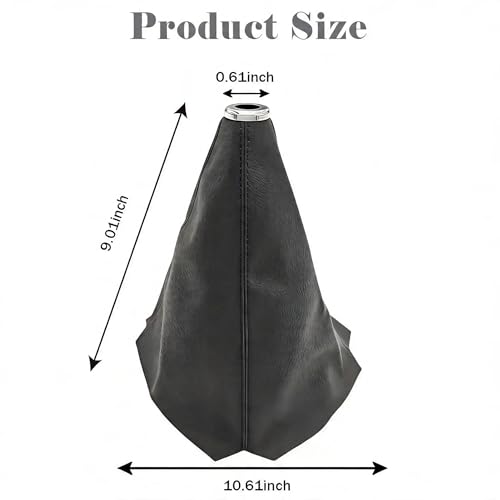 Automotive Shift Knob Dust Cover, Leather Construction, Shifter Boot Cover Replacement Part, Universal Fit for Manual/Automatic Transmissions Automotive Interior Accessories (Gray) - color: Gray