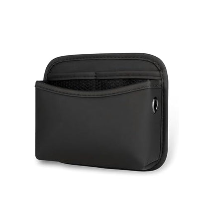 Car Seat Side Storage Pocket, Leather Multifunctional Console Side Organizer Bag, Self-adhesive Auto Door Pocket Organizer, Universal for Most Cars (Black)