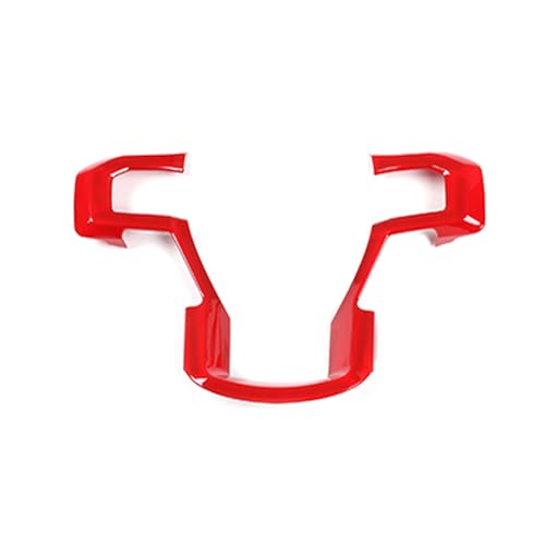 Keptrim for F-150 ABS Red Steering Wheel Cover Trim for 2015-2020 Ford F150, for 2017-2022 F250 F350, for 2018-2021 Ford Expedition - color: ABS Red