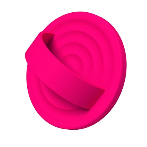 Magnetic Phone Grip Ring Holder, Liquid Silicone Magnet Cell Phone Grip Finger Loop, Compatible with Magsafe, Back of Phone for iPhone 17/16/15/14/13/12 Series, Neon Pink - color: Neon Pink
