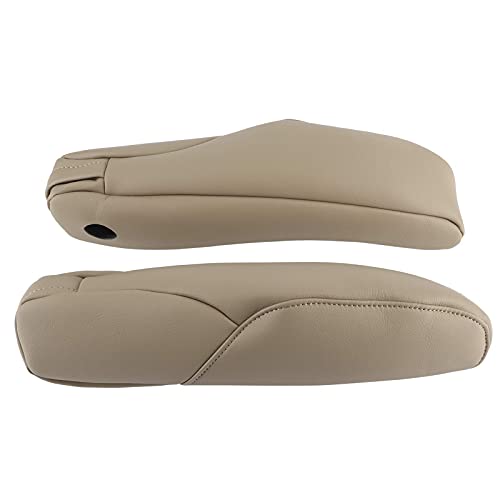 2Pcs Car Seat Armrest Handle Cover, Microfiber Leather Seat Armrest Car Interior Accessory Fit for CRV 2010-2017(Beige) - color: Beige