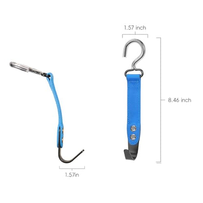 2 Pack Car Hook Holder Leather Headrest Hooks for Purses and Bags,SUS304 Car Hook(Blue) - color: Blue