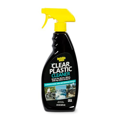 Invisible Glass 92084 Clear Plastic Cleaner for Cars, Motorcycles, RVs, Boats, Helmet Visors, Golf Carts, Acrylic and Vinyl Windows, Streak-Free, Haze-Free, Removes Static, 22 Fl Oz, Pack of 1 - size: 22 Fl Oz (Pack of 1)