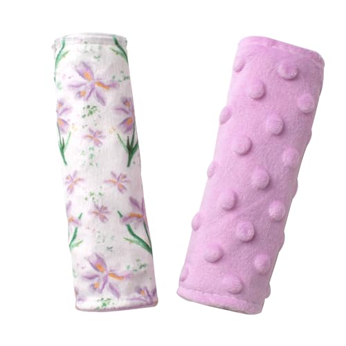 Car Seat Strap Covers for Babies Soft Car Seat Belt Covers, Mink Car Seat Straps Shoulder Pads for Boys and Girls, Purple - color: Purple