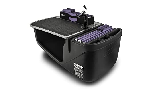 AutoExec AE-FMEF-PI-PM-GT Efficiency FileMaster Car Desk for Your Vehicle Workstation and Mobile Office, with 400 watt Power Inverter and Phone Mount - color: Grey, style: Desk, 400 watt Power Inverter and Phone Mount