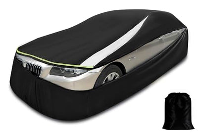 Full Enclosed Car Covers Universal Fit VW Beetle/Golf,Porsche Boxster,350z/370z,Audi TT/A3,BMW Z4,Supra A90/Integra,BRZ,Mini Cooper Clubman Sedan/Coupe/Cabrio/Hatchback Length 165-177 inches - size: 4.For Sedan/Coupe/Hatchback Length 165-177 inches