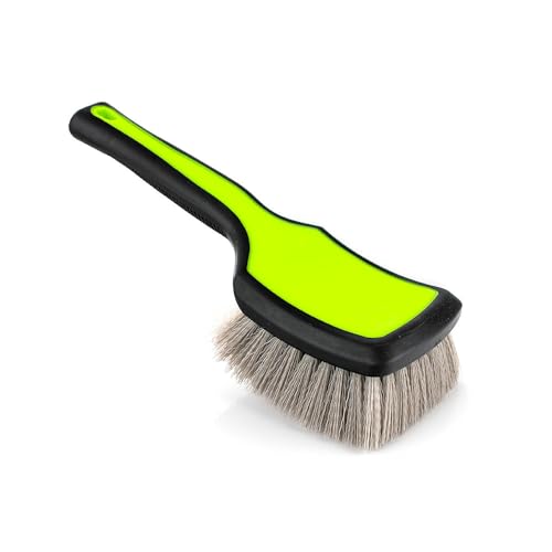 Detail Factory - ProGrip XL Tire Brush - Ergonomic ProGrip Handle - Stiff Synthetic Bristles to Cut Through Grime - Octane Ectoplasm - color: Lime/Black, size: X-Large