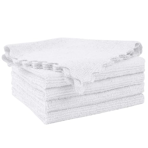 Orighty Microfiber Cleaning Cloth, 5 Pack Highly Absorbent Cleaning Rags, Household Cleaning Supplies, Reusable Lint Free Cloths Microfiber Rag for House, Kitchen, Car Care, 12x11 inch, White - color: White, size: 5 Pack