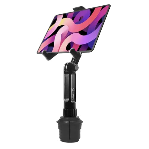 Cellet Cup Holder Tablet Mount, Car Cradle Holder Compatible for All iPad, Pro, Air, Mini Samsung Galaxy Tablet, Amazon Fire Microsoft Surface - style: Tablet Holder Height - 13 in