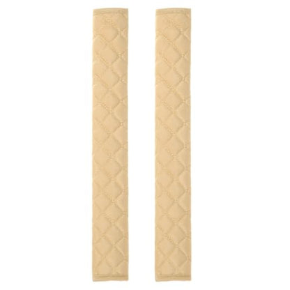 HARFINGTON 2pcs Shoulder Strap Cushions 25.6 Inch Car Seat Belt Pads Cover Auto Seatbelt Strap Shoulder Pad Automotive Seat Belt Cushion Pad for Auto SUV Truck, Beige - color: Beige, size: 25.6 Inch
