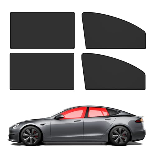 Car Window Shades 4PCS Car Window Curtains Covers for Baby and Privacy, Side Window Sun Shade Front Side & Rear Glass Curtains 99% UV Protection Magnetic Retractable Fordable Removable Tint - size: Front Side & Rear Window