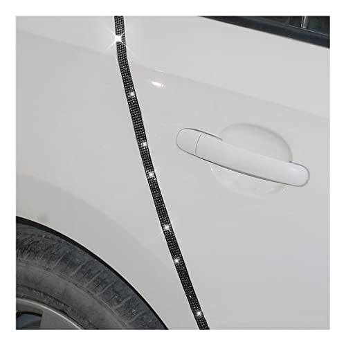 Car Door Edge Guards, 4PCS Anti-Scratch Bling Crash Bumper Strip Sticker/Protector for Car Door Edge, Handles, Universal for All Cars, Vehicles, SUV, Auto Accessories for Women (Black/35"x0.4") - color: Black, size: 35" x 0.4"