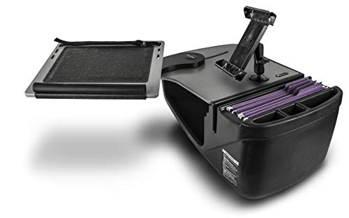 AutoExec Reach Car Desk for Your Vehicle Workstation and Mobile Office, Front Seat, with 400 watt Power Inverter and Tablet Mount - color: Grey, style: 400 watt Power Inverter and Tablet Mount