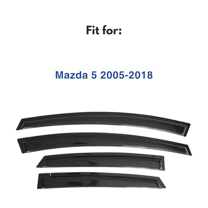 IG Window Visors Fit for 2005-2018 Mazda 5, Out-Channel Rain Guards Vent Wind Deflectors 4PC, Car Accessories for 05-18 Mazda 5 - size: 2005-2018 Mazda 5