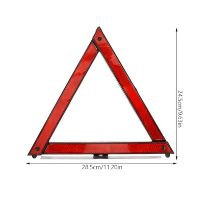 Reflective Safety Triangles for Vehicles 3-Pack Portable Emergency Roadside Warning Signs 11.22X9.64X9.05In Foldable Car Hazard Markers for Night and Adverse Weather