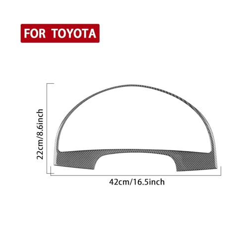 Car Speedometer Frame Sticker Instrument Panel Carbon Fiber Decal Interior Trim Compatible with Toyota Camry 2007 2008 2009 2010 2011 Accessories - color: Black 16
